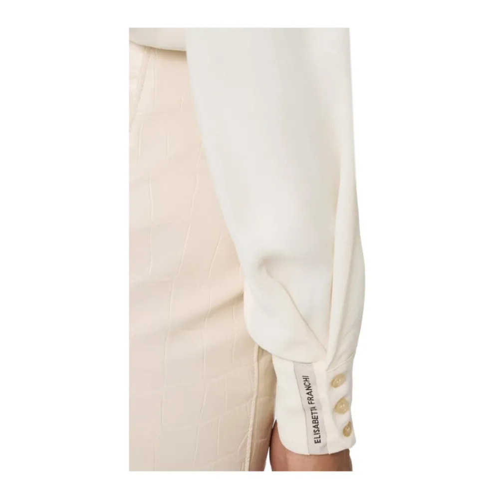 DAMES Elisabetta Franchi Shirts^Bodysuit van georgettestof