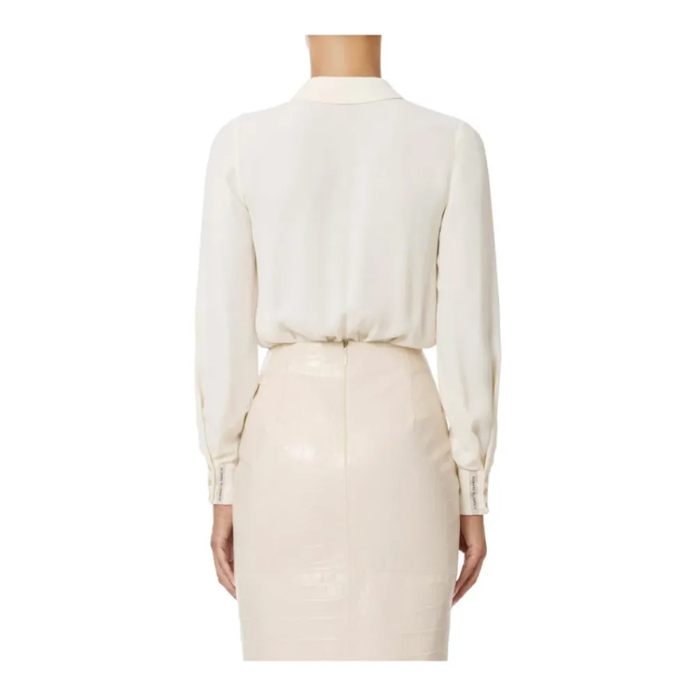 DAMES Elisabetta Franchi Shirts^Bodysuit van georgettestof