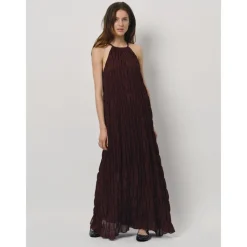 DAMES Dante 6 Boho-stijl smocked halter maxi jurk