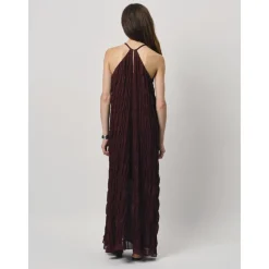 DAMES Dante 6 Boho-stijl smocked halter maxi jurk