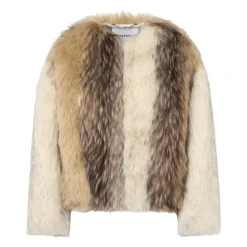 DAMES HALFBOY Jassen^Bomber Eco Pelliccia