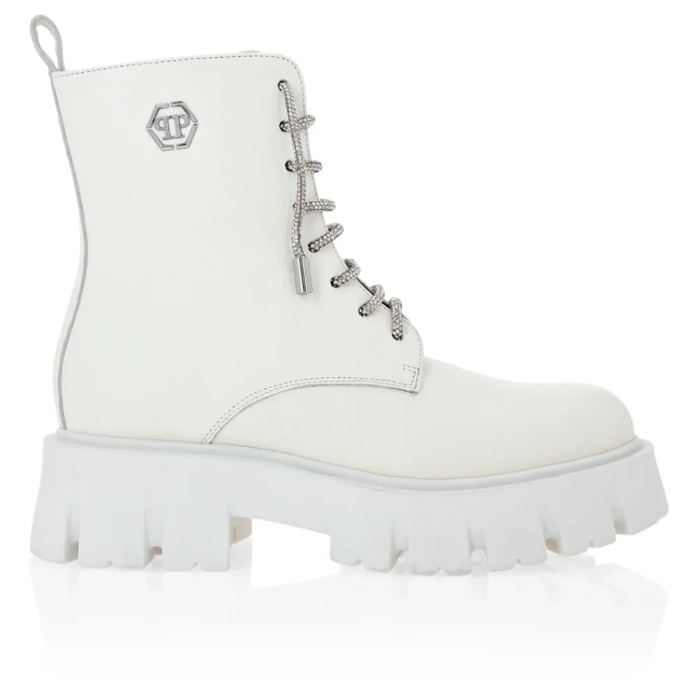 DAMES Philipp Plein Boots Mid Flat Hexagon