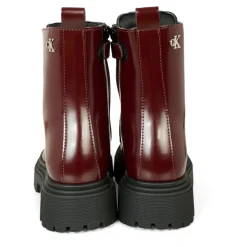 Calvin Klein Laarzen^Bordeaux Biker Boots met Logo Detail