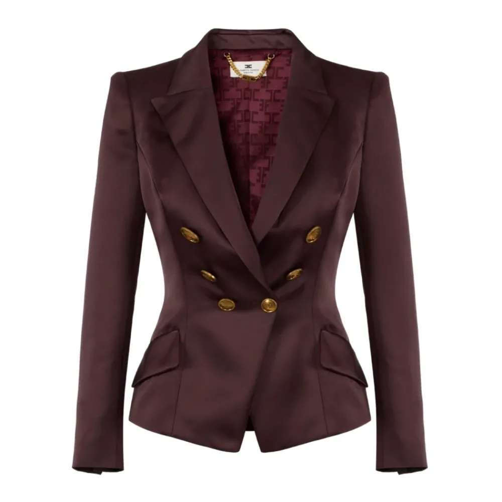 DAMES Elisabetta Franchi Jassen^Bordeaux bovenkleding AW25