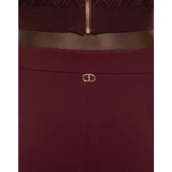 DAMES Twinset Broeken^Bordeaux Broek Stijlvol Comfort Chic Look
