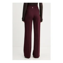 DAMES Twinset Broeken^Bordeaux Geplooide Broek