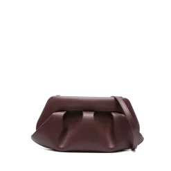 DAMES THEMOIRè Clutches^Bordeaux Geplooide Schoudertas met Magneetsluiting