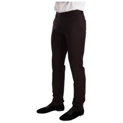 Heren Dolce & Gabbana Bordeaux Gestreept Slim Fit Pak