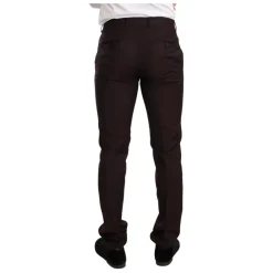 Heren Dolce & Gabbana Bordeaux Gestreept Slim Fit Pak
