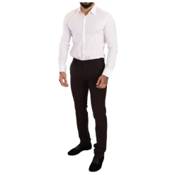 Heren Dolce & Gabbana Bordeaux Gestreept Slim Fit Pak