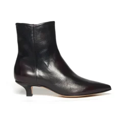 DAMES Pomme D'or Enkellaarsjes^Bordeaux Leder Enkellaarsjes