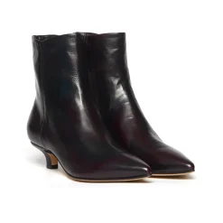 DAMES Pomme D'or Enkellaarsjes^Bordeaux Leder Enkellaarsjes