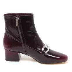 DAMES Michael Kors Enkellaarsjes^Bordeaux Leren Enkellaars