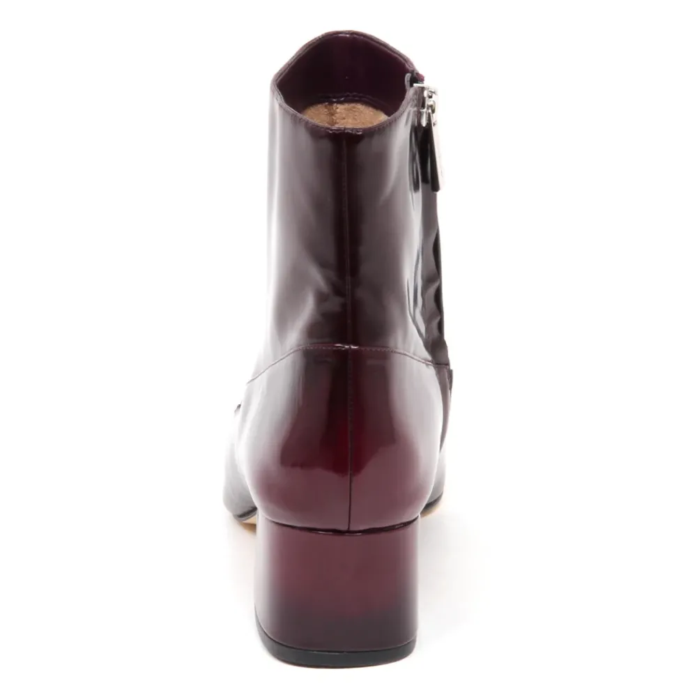 DAMES Michael Kors Enkellaarsjes^Bordeaux Leren Enkellaars