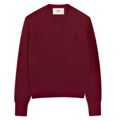 DAMES Ami Paris Truien & Vesten^Bordeaux Merino Wol Crewneck Sweater