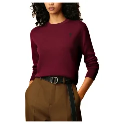 DAMES Ami Paris Truien & Vesten^Bordeaux Merino Wol Crewneck Sweater