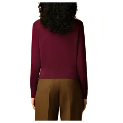 DAMES Ami Paris Truien & Vesten^Bordeaux Merino Wol Crewneck Sweater