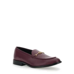 DAMES Twinset Loafers^Bordeaux Mocassin Platte Schoenen