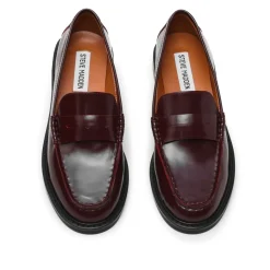 DAMES Steve Madden Loafers^Bordeaux Platte Schoenen