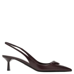 DAMES Prada Bordeaux Platte Slingback Schoenen