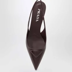 DAMES Prada Bordeaux Platte Slingback Schoenen