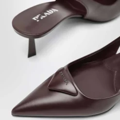 DAMES Prada Bordeaux Platte Slingback Schoenen