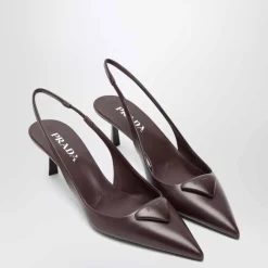 DAMES Prada Bordeaux Platte Slingback Schoenen