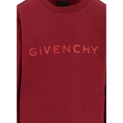 Givenchy Bovenkleding^Bordeaux Ronde Hals Sweatshirt met Logo