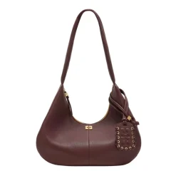DAMES Ganni Bordeaux Schoudertas Stijlvol en veelzijdig