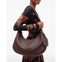 DAMES Ganni Bordeaux Schoudertas Stijlvol en veelzijdig