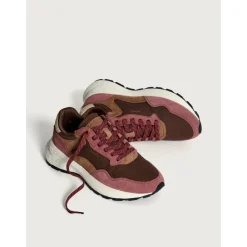 DAMES Hoff Bordeaux Sneaker met Wafelzool