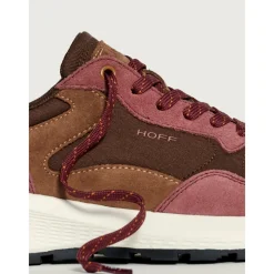 DAMES Hoff Bordeaux Sneaker met Wafelzool