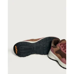 DAMES Hoff Bordeaux Sneaker met Wafelzool