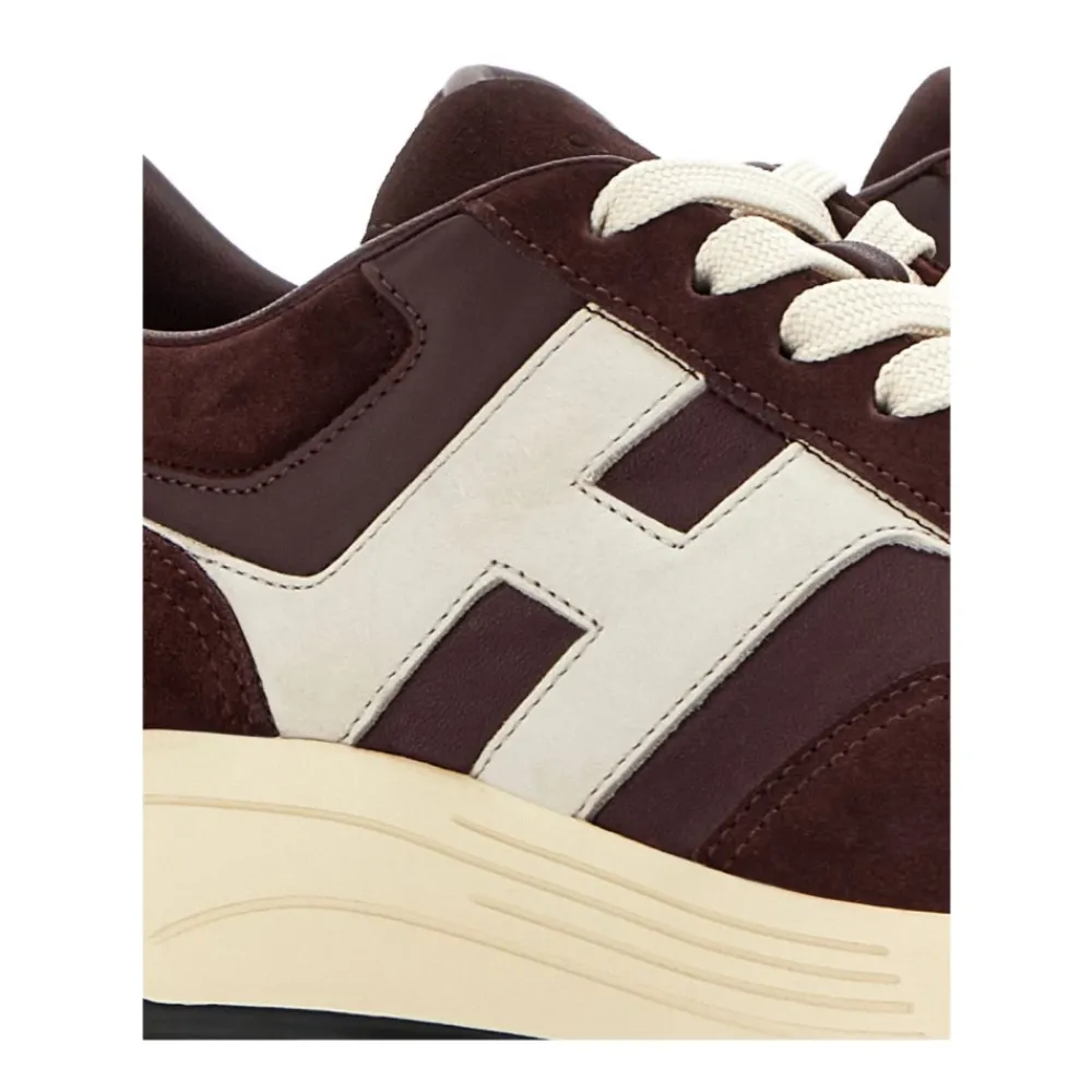 Heren Hogan Bordeaux Vetersluiting Memory Foam Sneakers