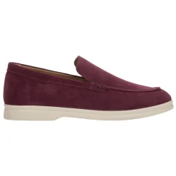 DAMES Estro Loafers^Bordeauxrode Velours Loafers
