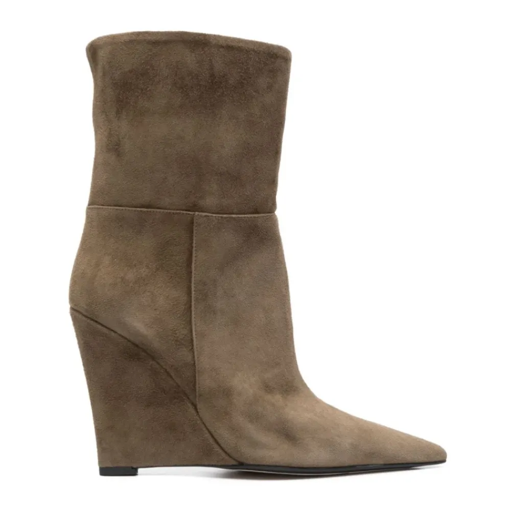 DAMES Alevi Milano Bos Suède Sleehak Instaplaarzen