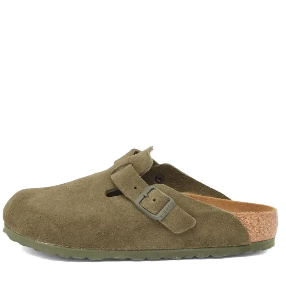 Heren Birkenstock Instappers & Slip Ons^Boston BS Modern Suede Regular Fit