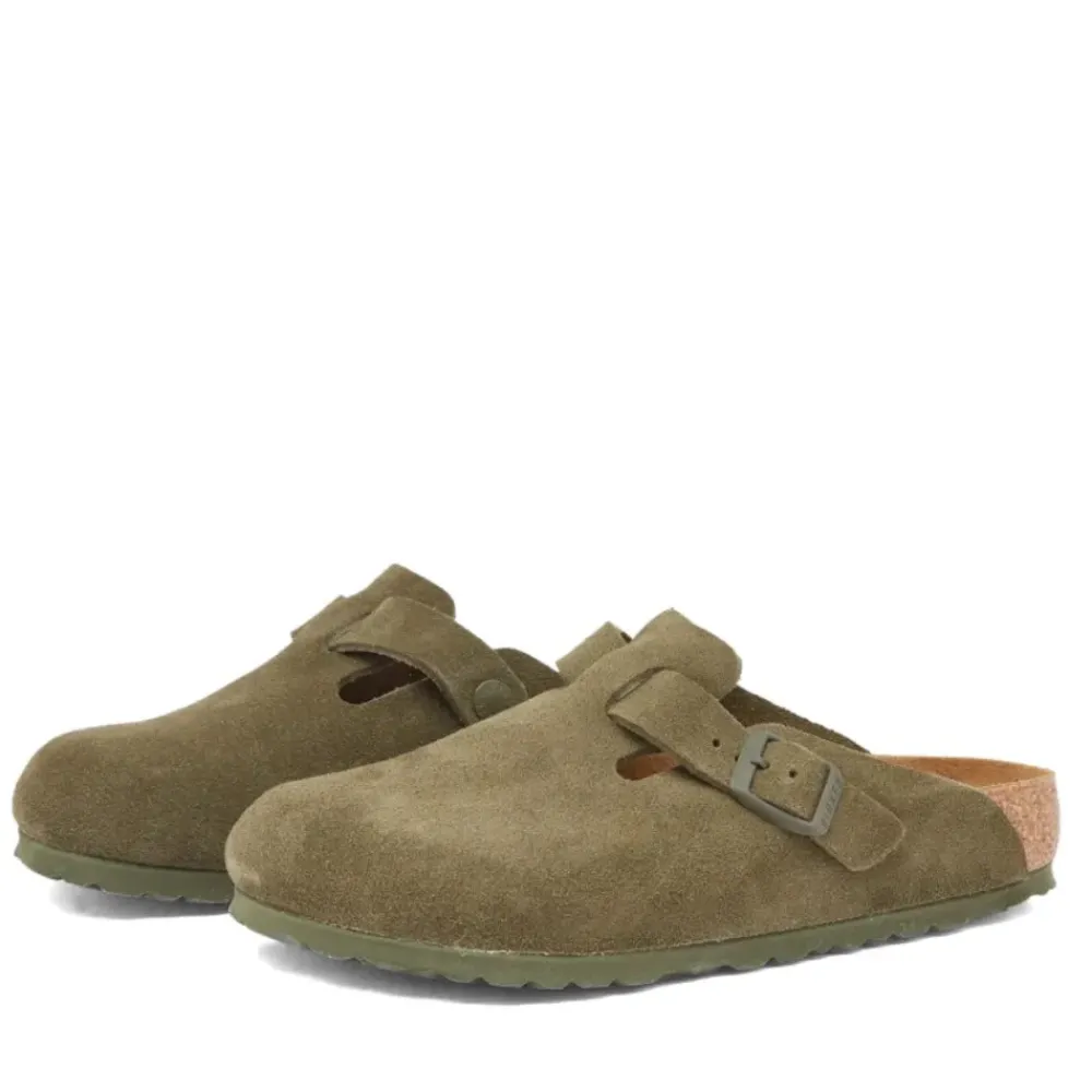 Heren Birkenstock Instappers & Slip Ons^Boston BS Modern Suede Regular Fit