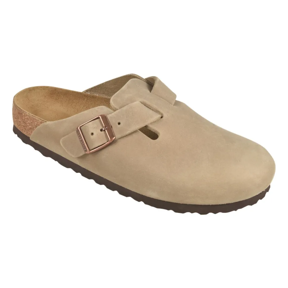 Heren Birkenstock Boston Geolied Leren Sandalen