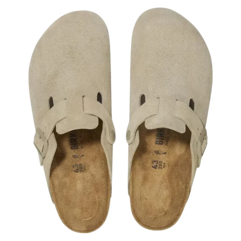 DAMES Birkenstock Boston Suède Sandalen Narrow