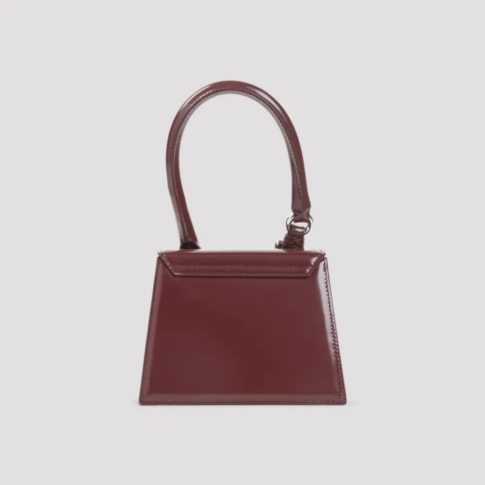 DAMES Jacquemus Heuptassen^Bourgondische Leren Boucle Handtas