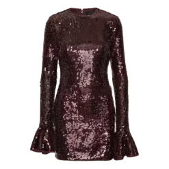 DAMES ROTATE Birger Christensen Bourgondische Pailletten Mini Jurk