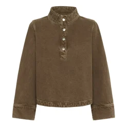 DAMES My Essential Wardrobe Blouses^Boxy Shirt Tabaks Gewassen