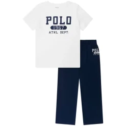 Ralph Lauren Nachtkleding^Boys Varsity Pyjama Set in Navy