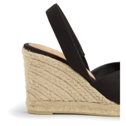 DAMES Castañer Sleehakken^Brisa - katoenen sandalen met 9 cm sleehak.