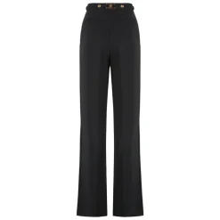 DAMES Elisabetta Franchi Broeken^Broek van crêpestof met juweelaccessoire