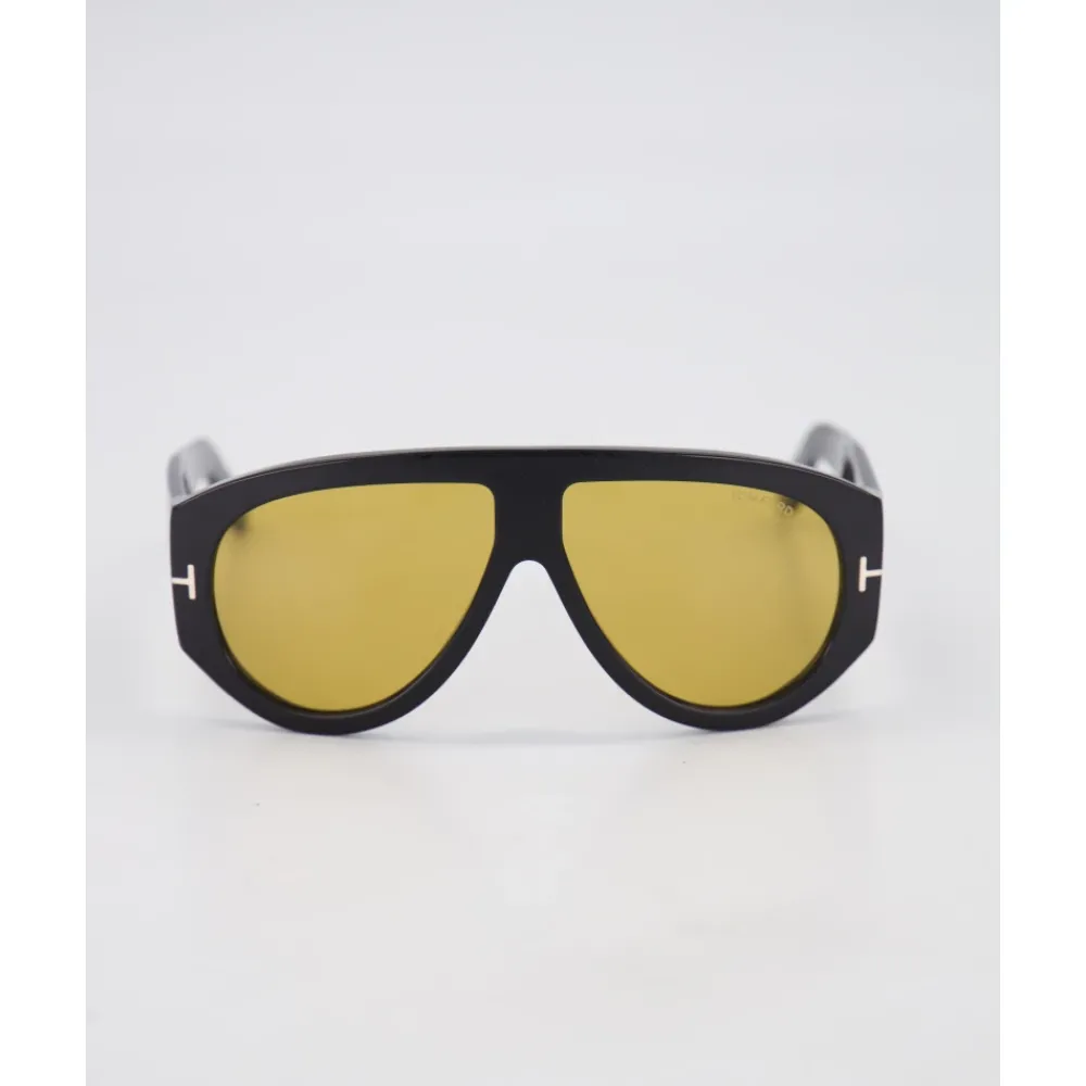 Heren Tom Ford Bronson zonnebril in glanzend