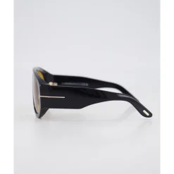 Heren Tom Ford Bronson zonnebril in glanzend