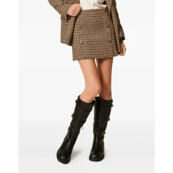 DAMES Twinset Rokken^Bruin Geruite Minirokken