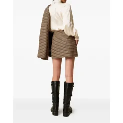 DAMES Twinset Rokken^Bruin Geruite Minirokken